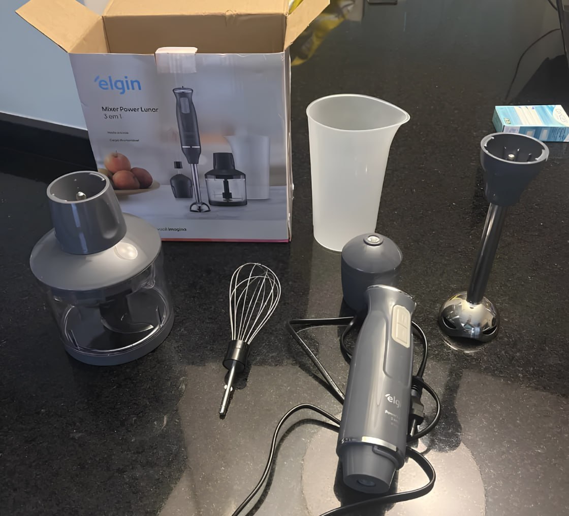 ✅ Mixer Power Inox 3 em 1 600W Elgin Lunar 220V
