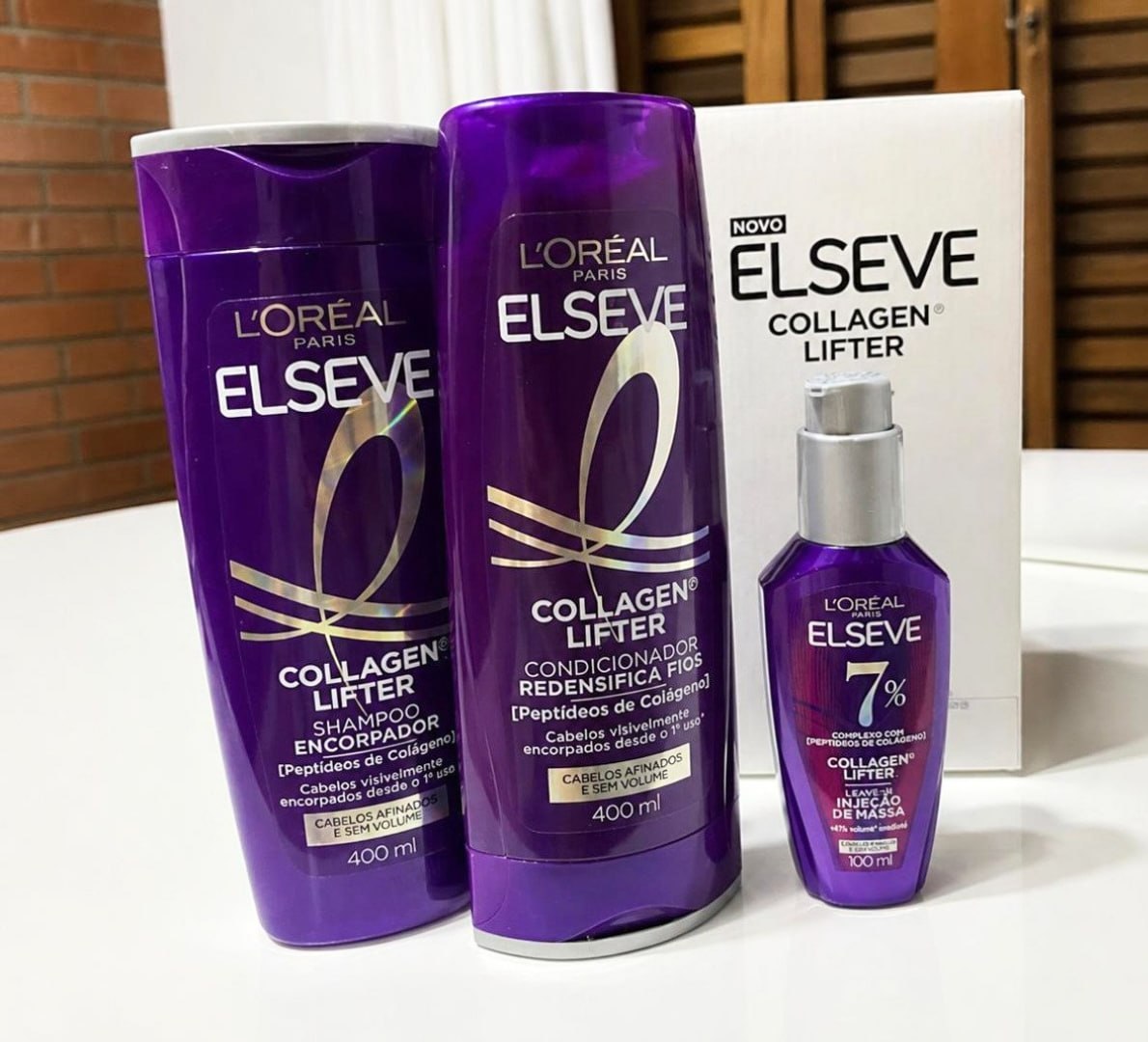 🫧 Elseve L'Oréal Colágeno (Shampoo, Condicionador e Sérum)