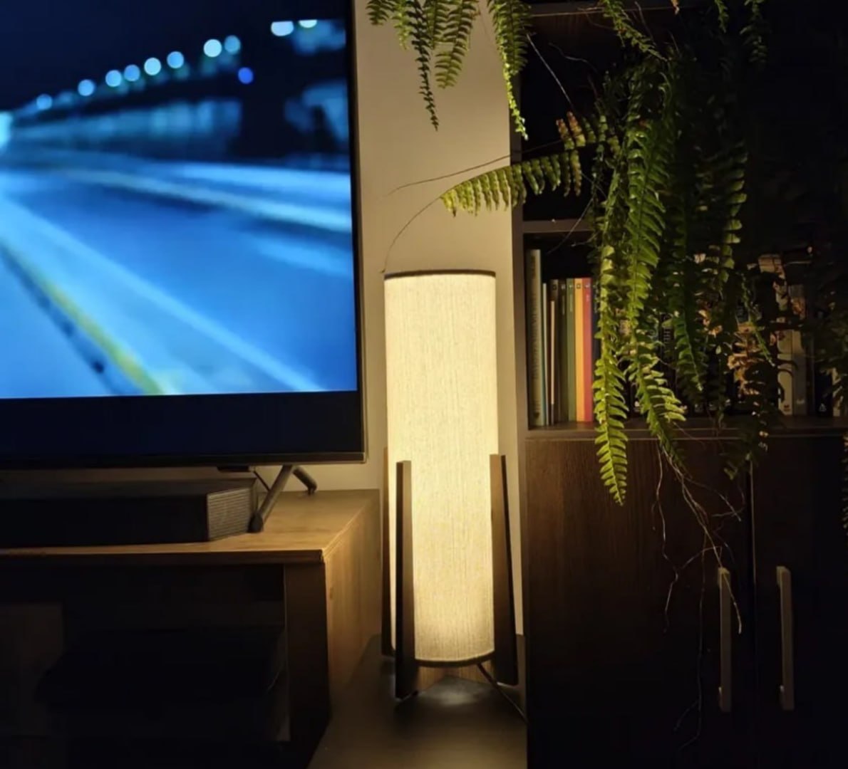 🌙 Luminária Abajur Atlas De Madeira Mdf Imbuia