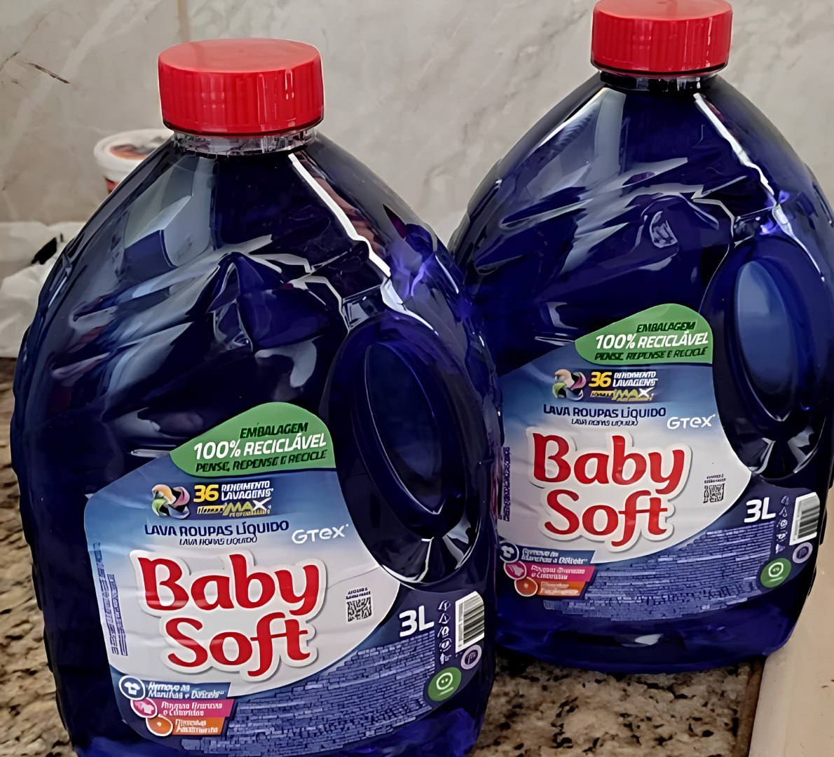 🫧 Lava Roupas Liquido Baby Soft Max Performance Azul - 3l