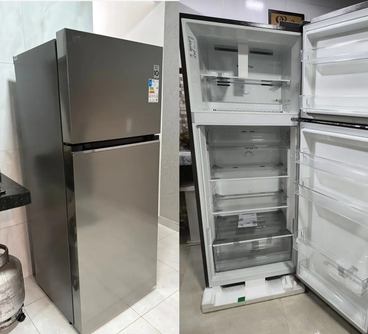 🧊 Geladeira LG Frost Free Inverter 395L Duplex Inox