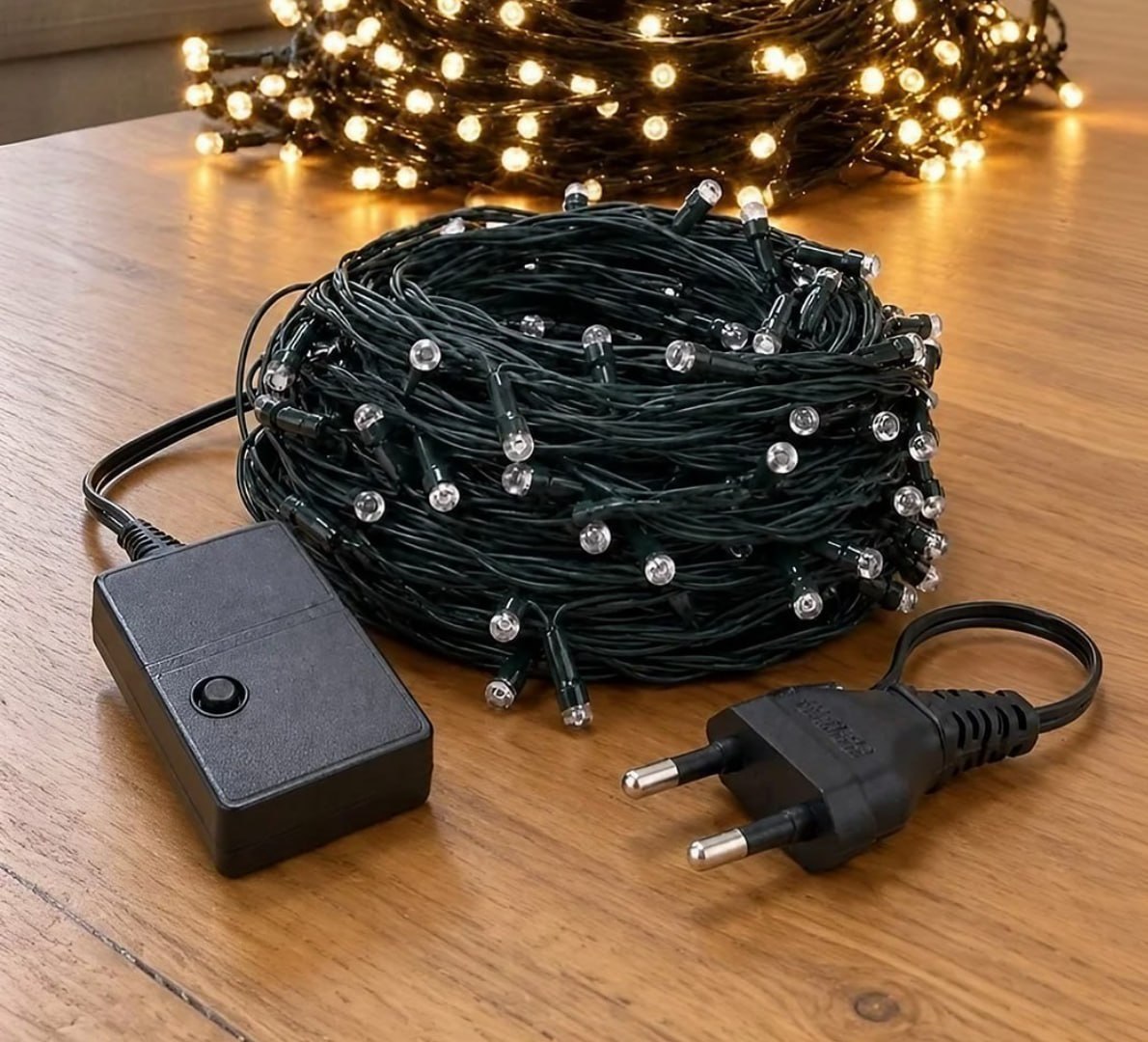 💡 Cordão 200 Leds Pisca 20 Metros 8 Funções
