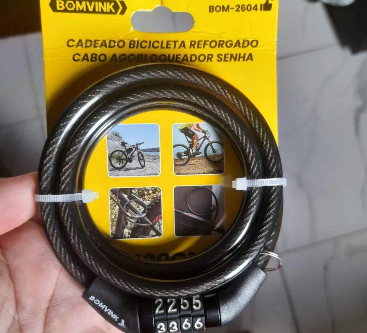 🔒 Cadeado Bicicleta Antifurto Trava Com Senha Aço Reforçado