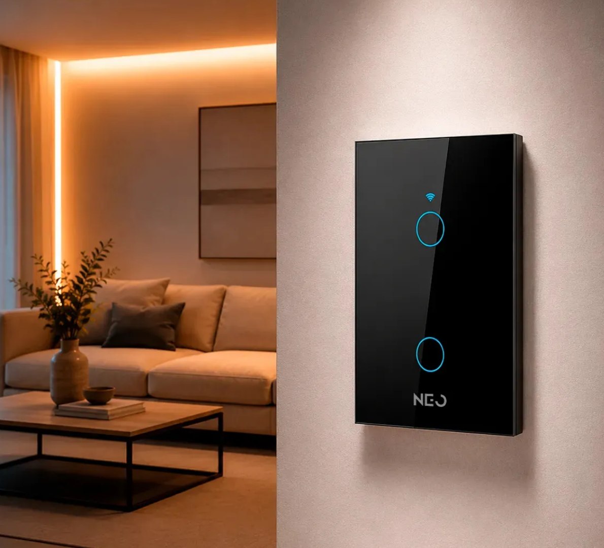 💡 Interruptor Inteligente Smart Neo Avant NEO 2 Botões Touch Wi-Fi Alexa