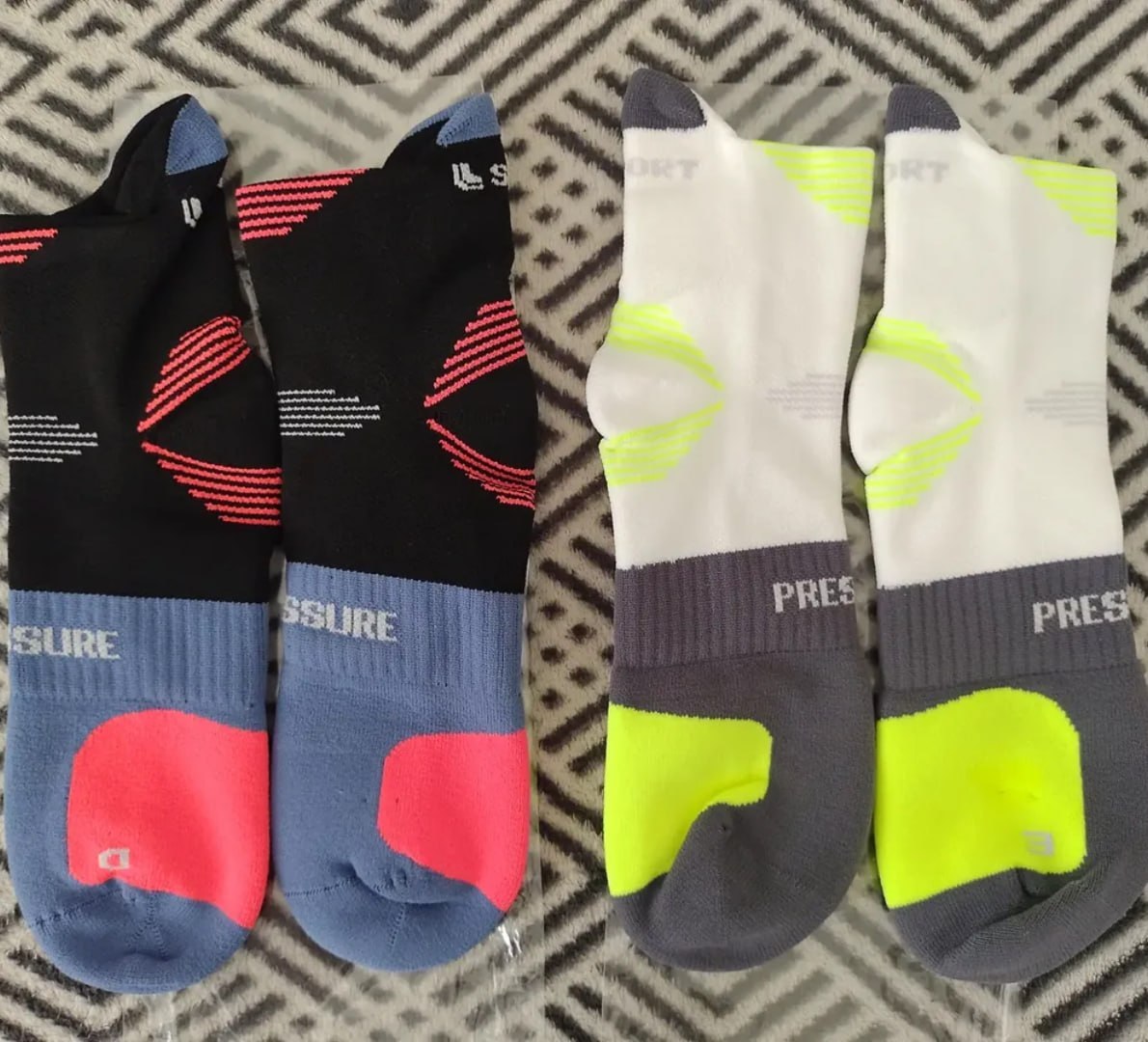 🧦 Meias Corrida Lupo Dry Fit Cano Médio Anti Bolha, 2 Un.