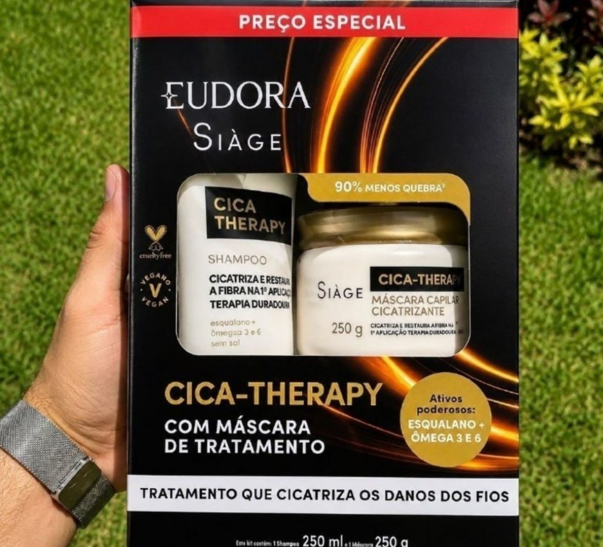 🧴 Kit Eudora Siage Cica-Therapy Shampoo 250ml + Máscara 250g