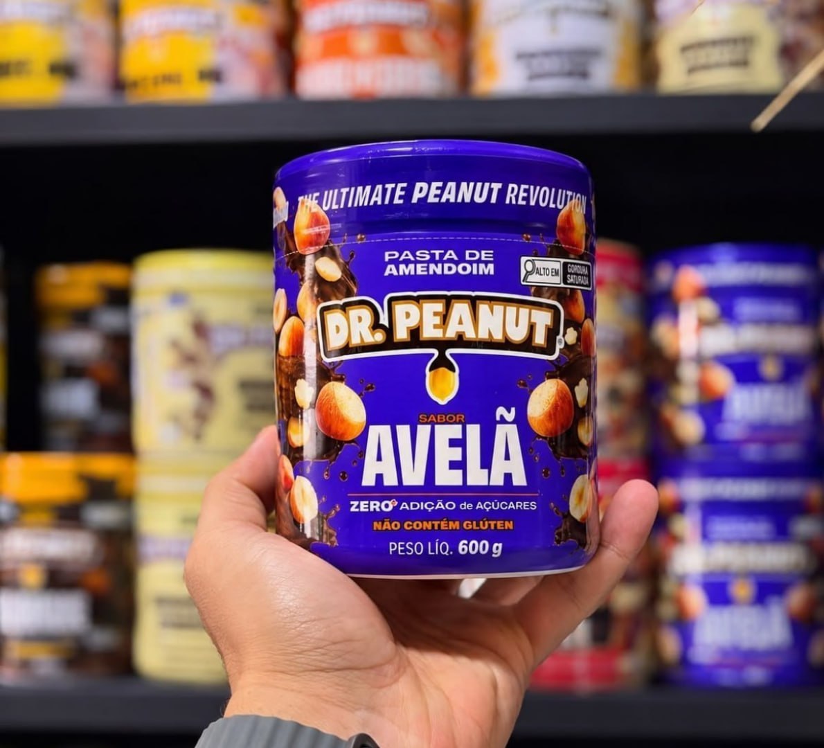 🥜 Pasta de Amendoim Avelã 600g C/ Whey Protein - Dr. Peanut