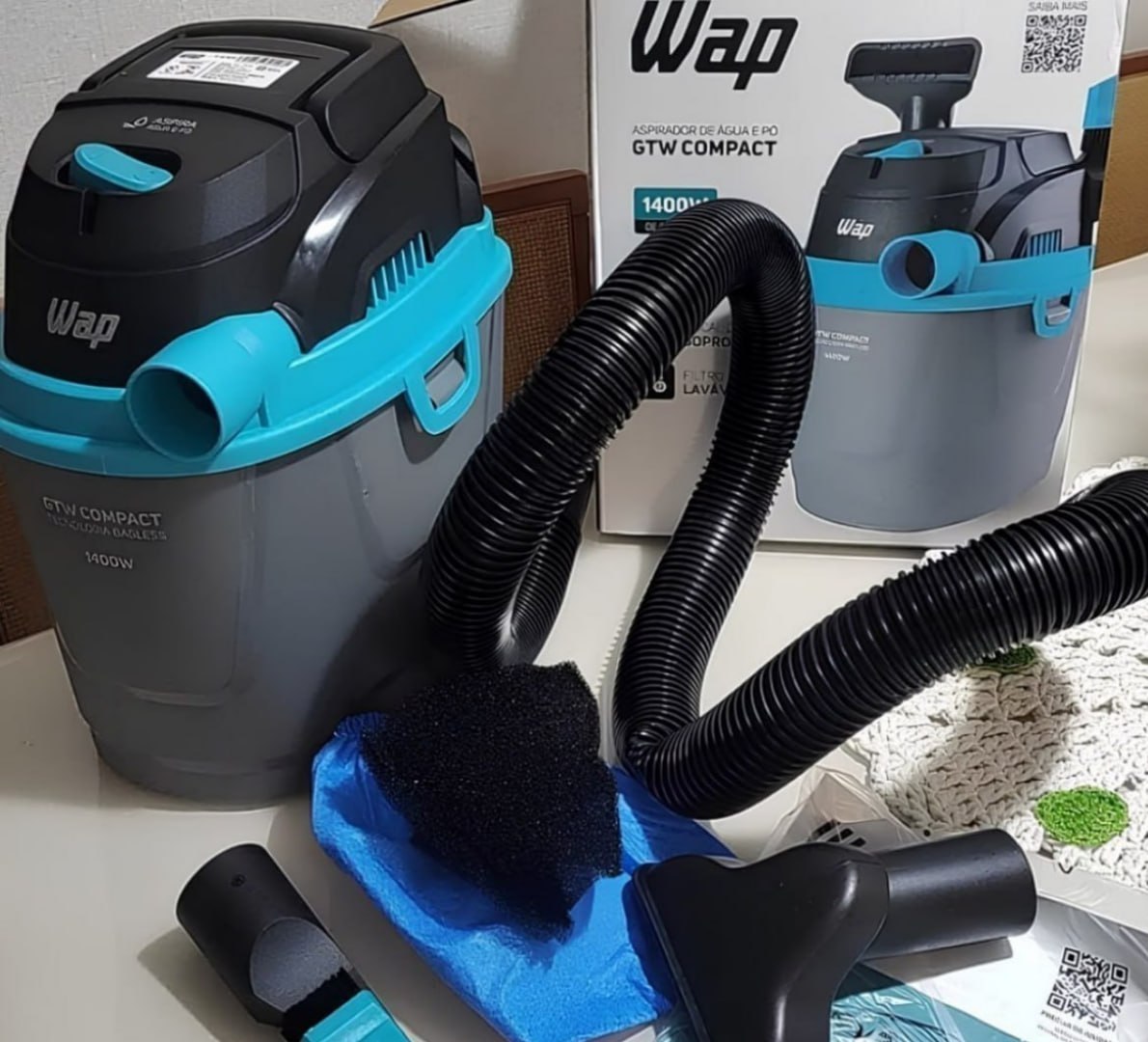 🌬 Aspirador de Pó e Líquido Portátil WAP GTW Compact 1400w 5,5L 220V