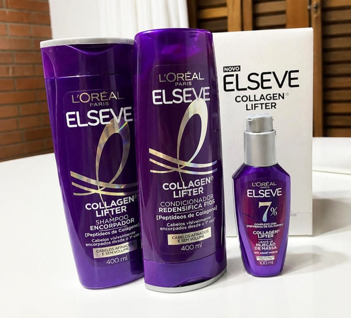 🫧 Elseve L'Oréal Colágeno (Shampoo, Condicionador e Sérum)