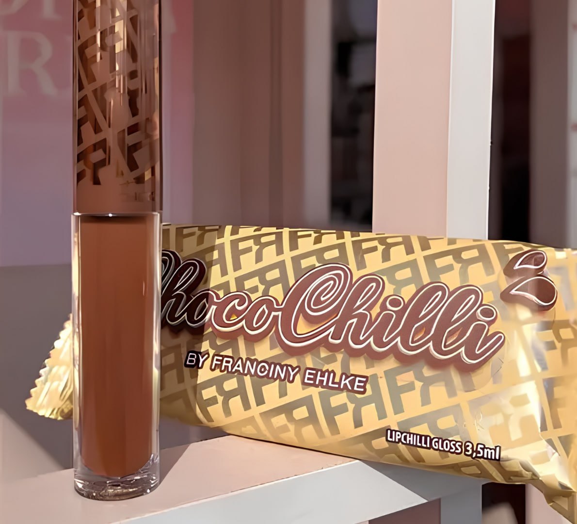 🍫 Brilho Labial Franciny Ehlke Choco Chilli Gloss Chocolate