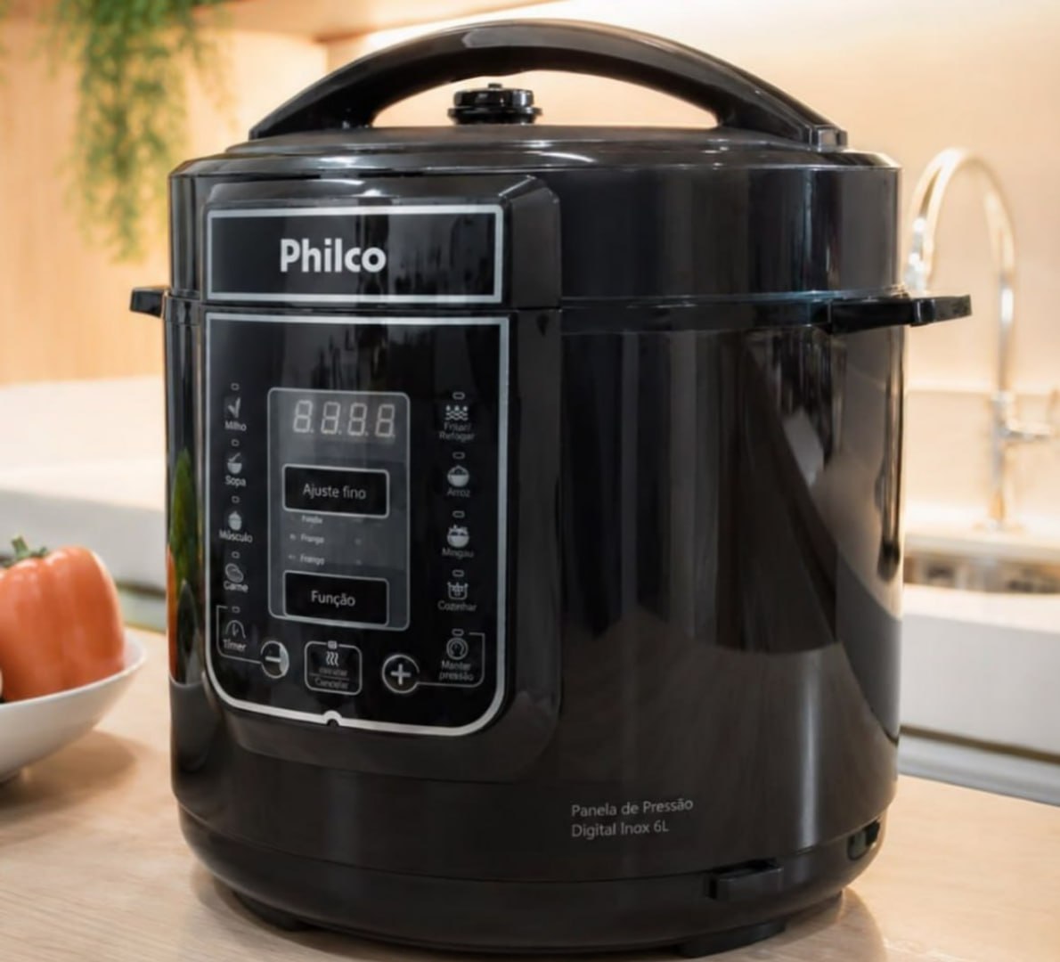 š„ Philco Panela de PressĆ£o, Digital Inox 6L
