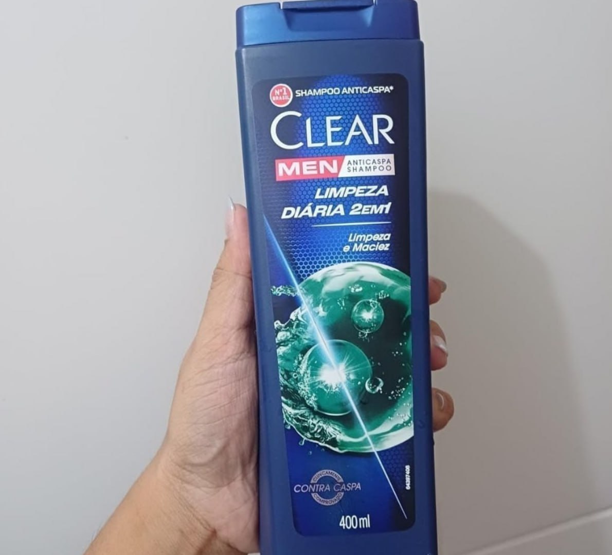 𫧠Clear Men Shampoo Anticaspa 2 em 1 Limpeza DiÔria 400ml