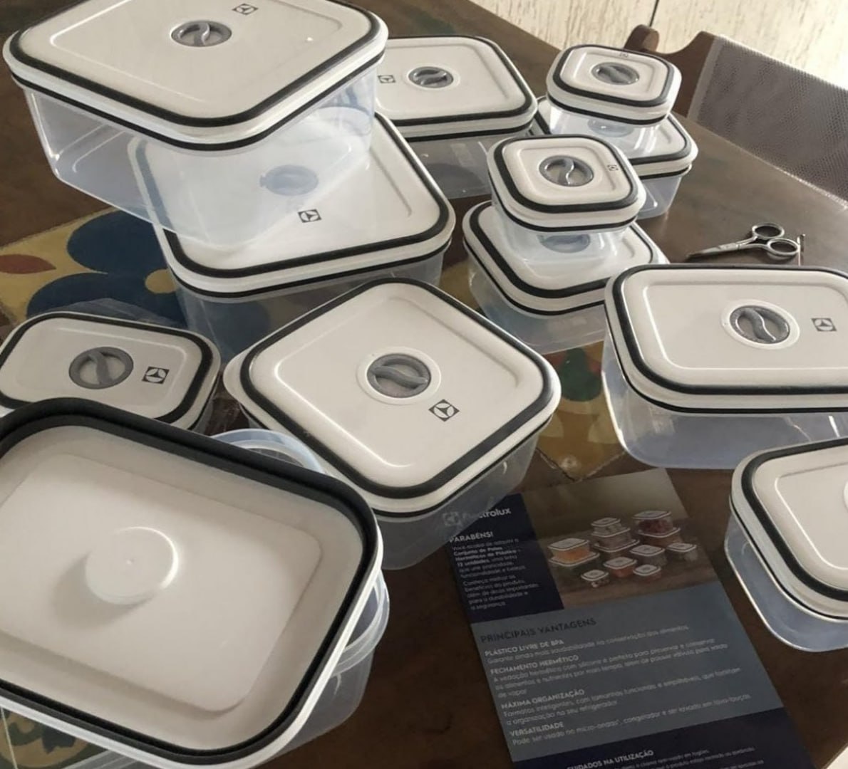 ✅ Kit 12 Potes Herméticos de Plástico Electrolux