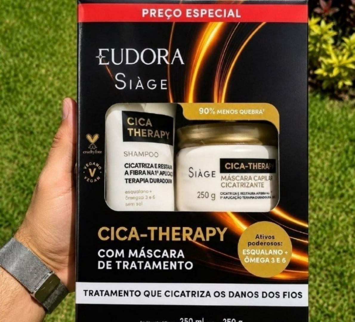 🧴 Kit Eudora Siage Cica-Therapy Shampoo 250ml + Máscara 250g