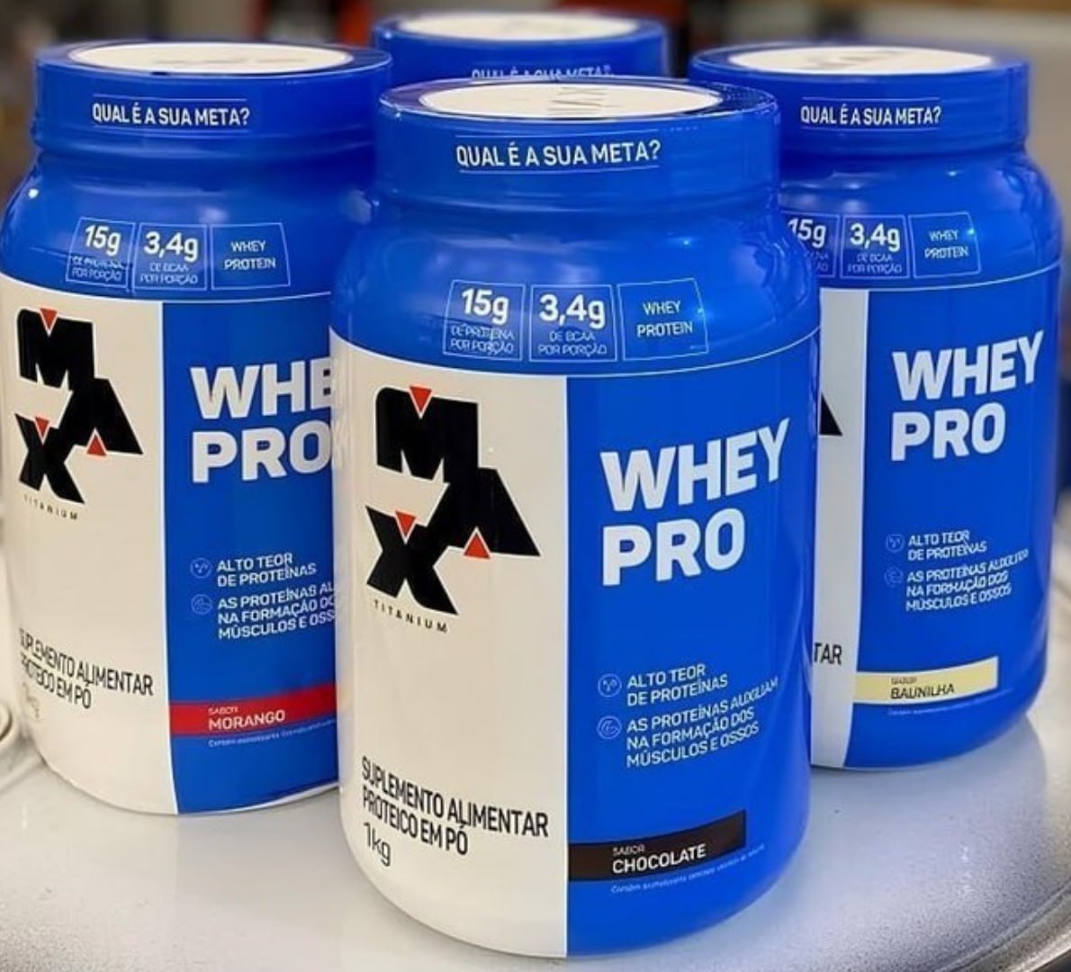 💪 Max Titanium Whey Pro Concentrado Sabor Baunilha 1kg