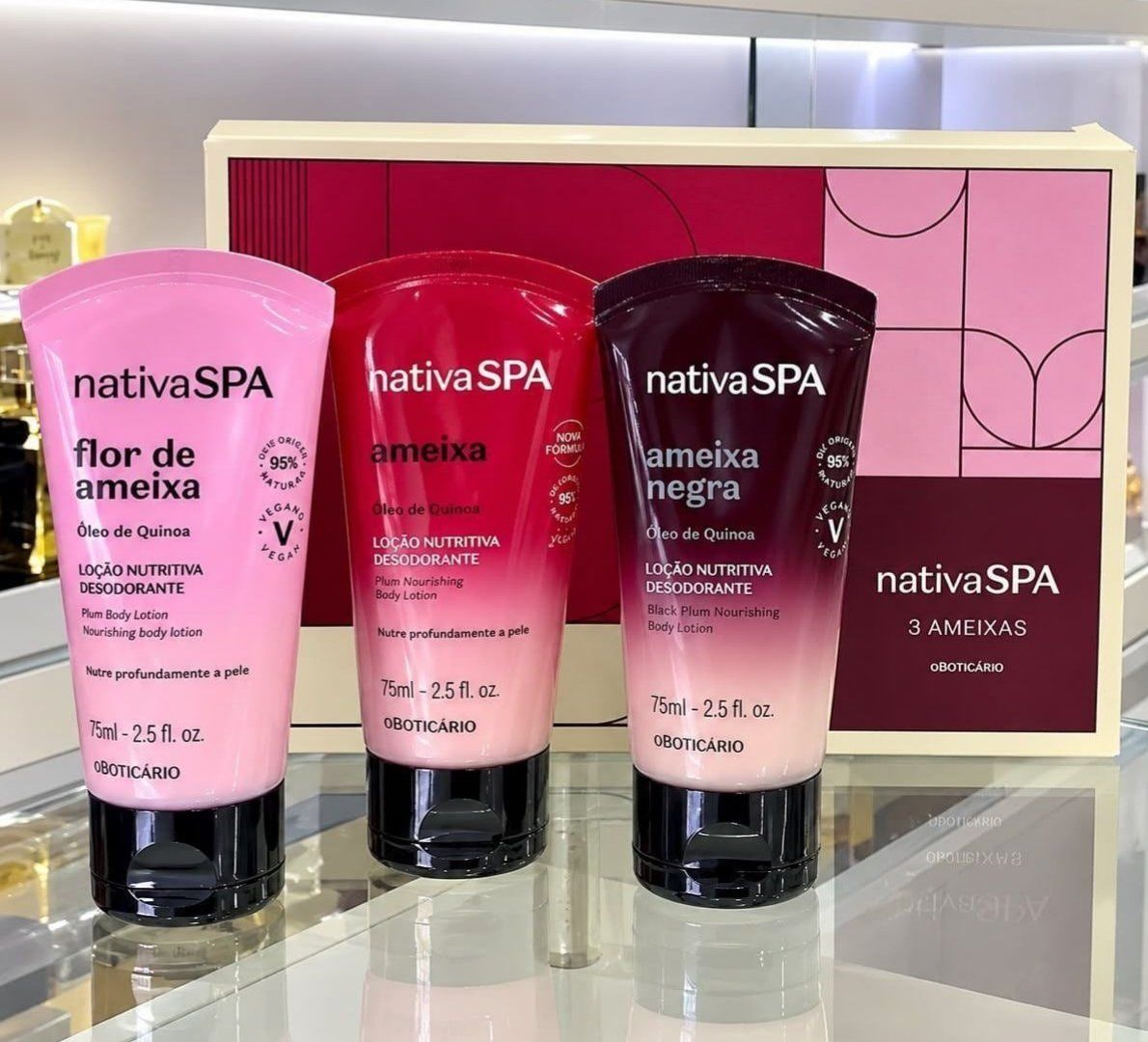 🧴 Mini Kit Presente Nativa Spa Ameixa Boticário
