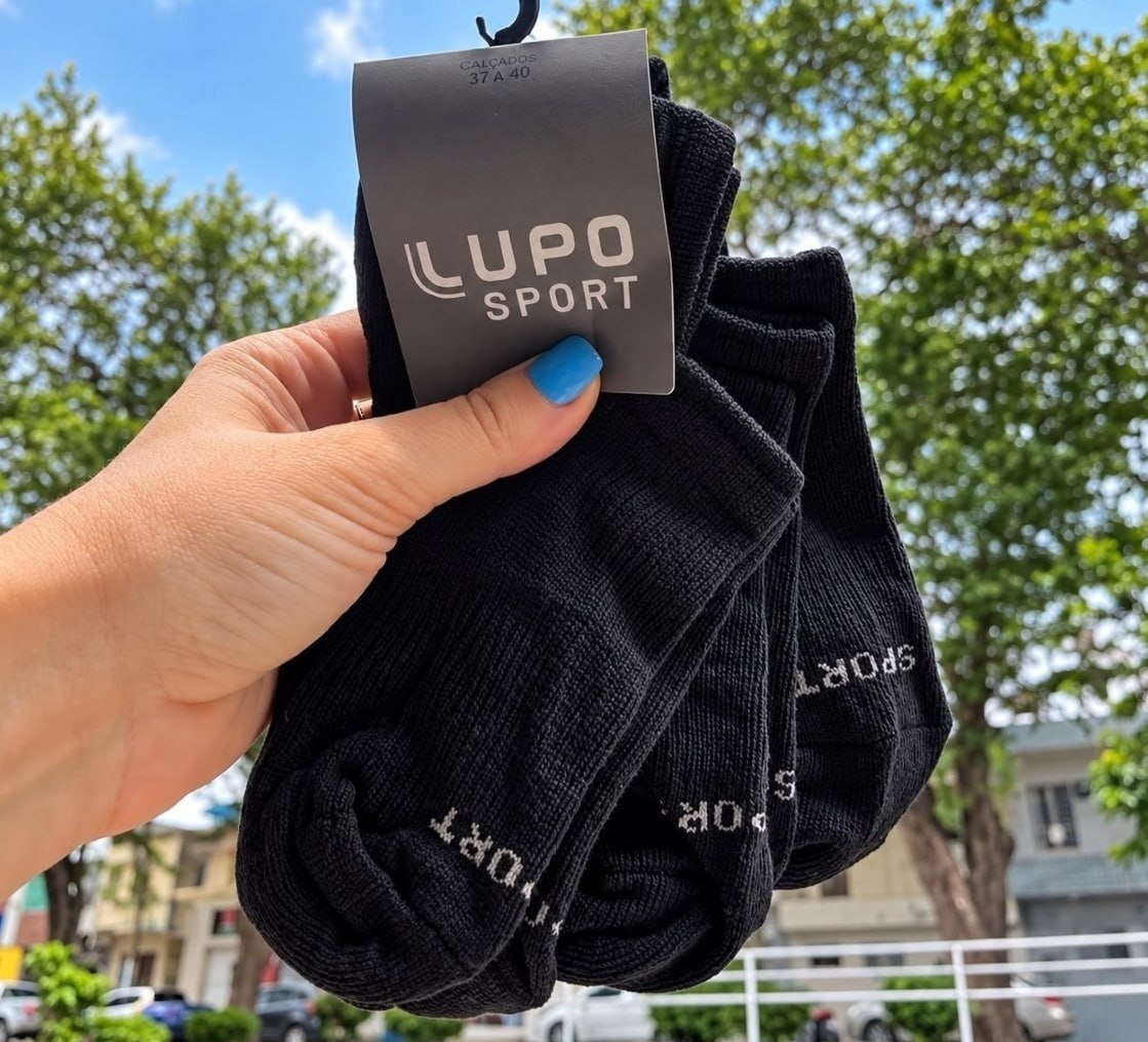 🧦 Kit com 6 Pares Meias Sapatilha Lupo