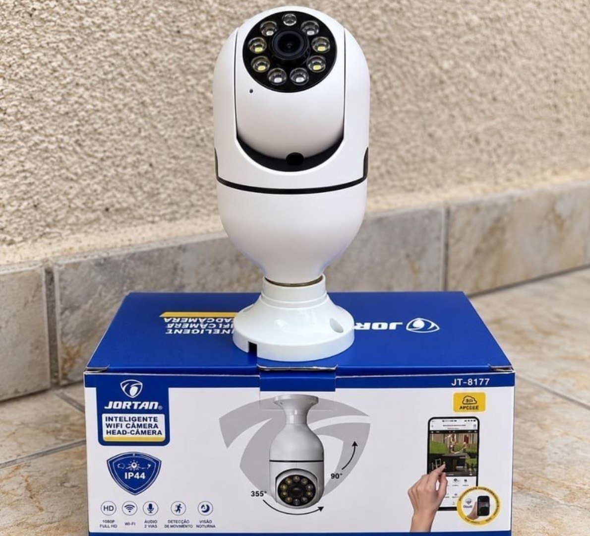 🎥 Câmera Lâmpada Segurança Inteligente Visão Noturna Hd Wifi