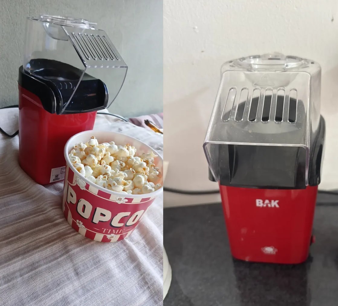 🍿 Pipoqueira Elétrica Vermelha Sem Óleo 1200W - 127v