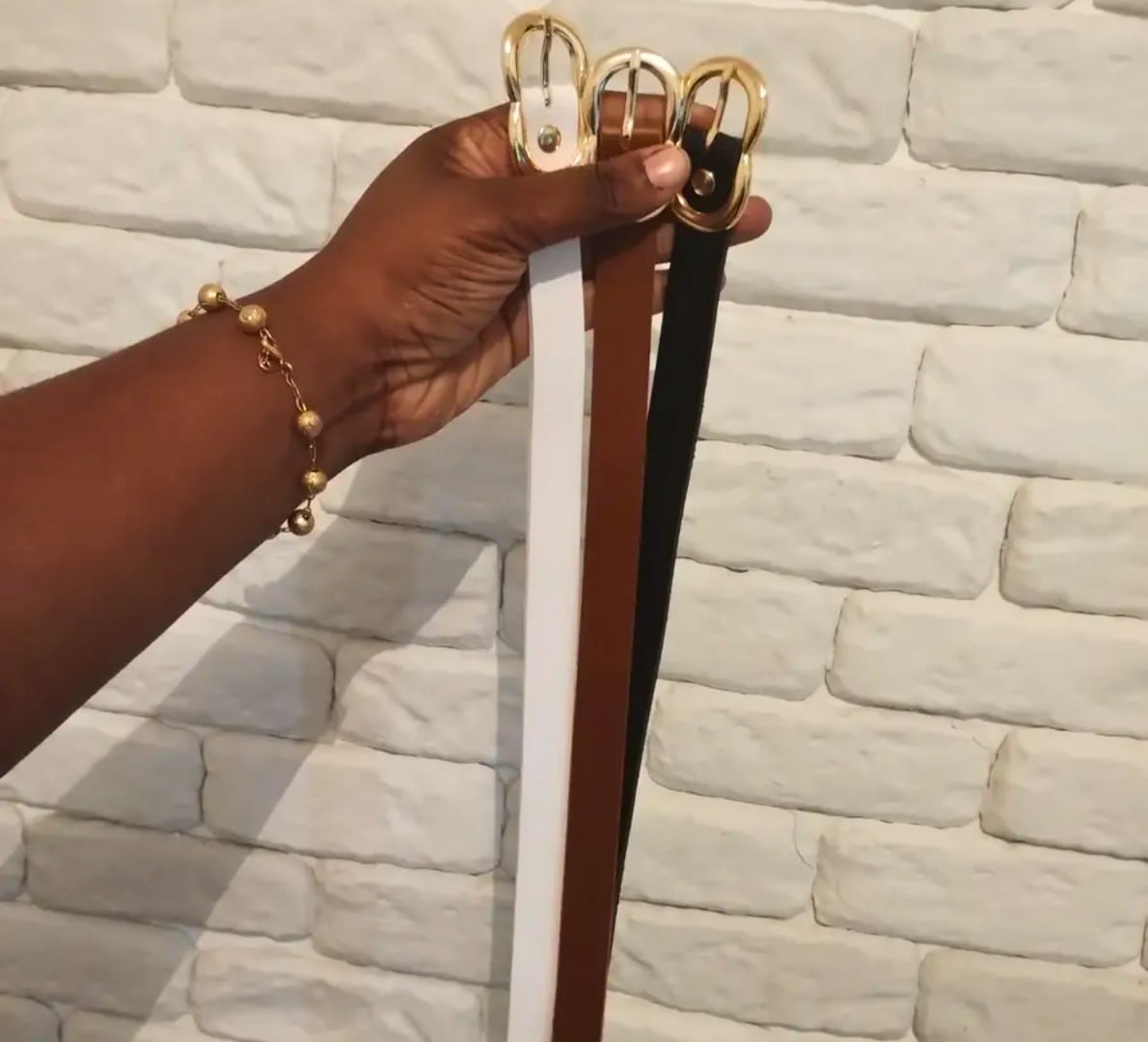 ✅ Kit 3 Cintos Fino Moda Social