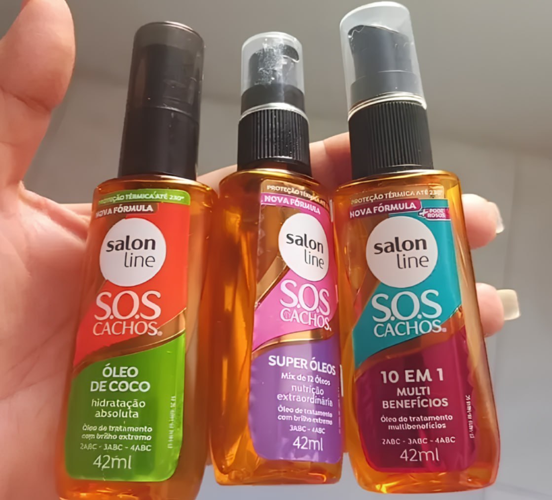 ✨ Kit 3 Óleos de Tratamento Coco SOS Salon Line