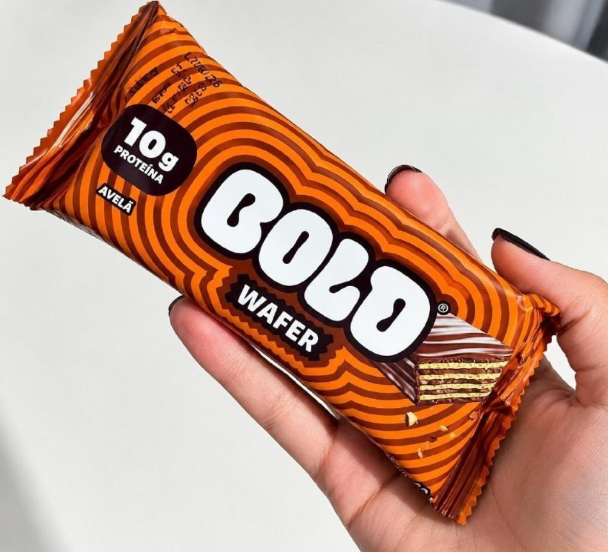 ✅ Barra de Proteína BOLD Wafer Avelã - 12 unidades