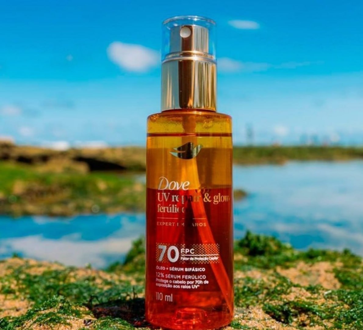 ✅ Dove Óleo e Sérum Bifásico UV Repair & Glow + Ferúlico 110ml
