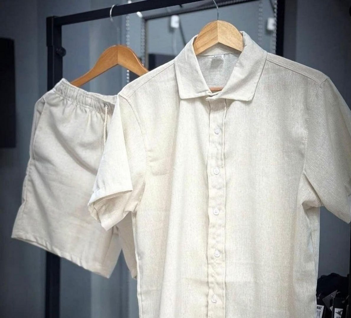 👕 Conjunto Linho Camisa + Shorts Mauricinho com Bolso