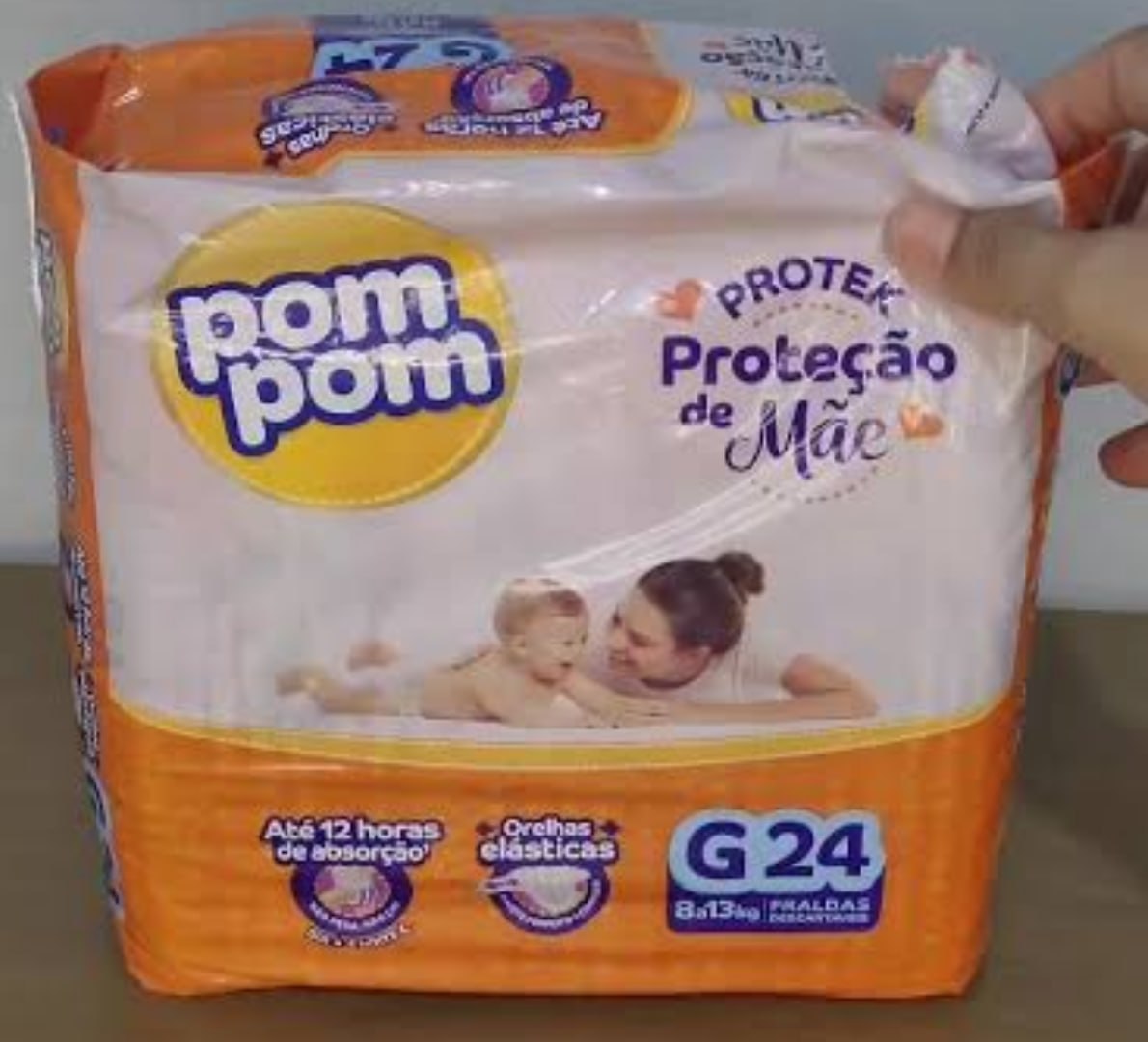 👶 Fralda Pom Pom Protek Proteção de Mãe Jumbo G 24 Unidades
