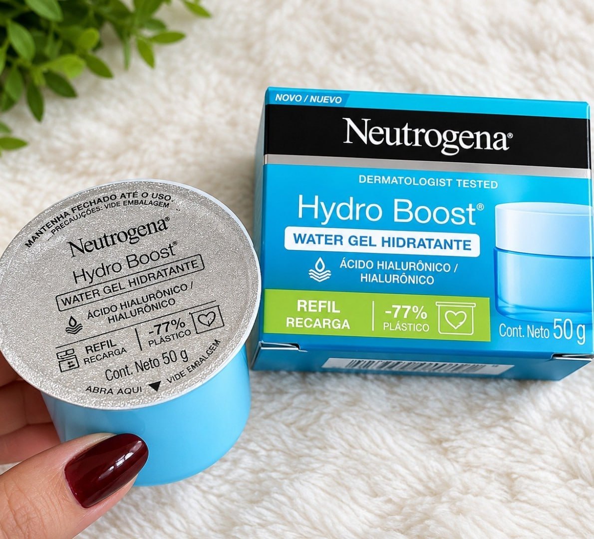 ✅ Neutrogena Hidratante Facial Hydro Boost Water Gel Refil, 50g