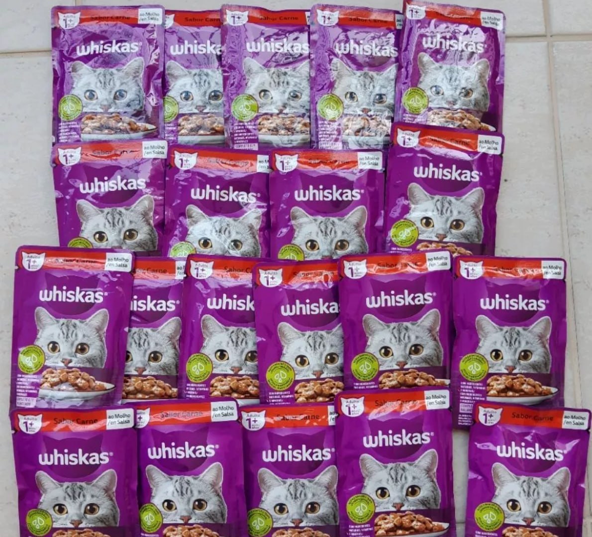 🐱 Whiskas Sachê 85g – 16 Unid +4 Grátis Leve 20