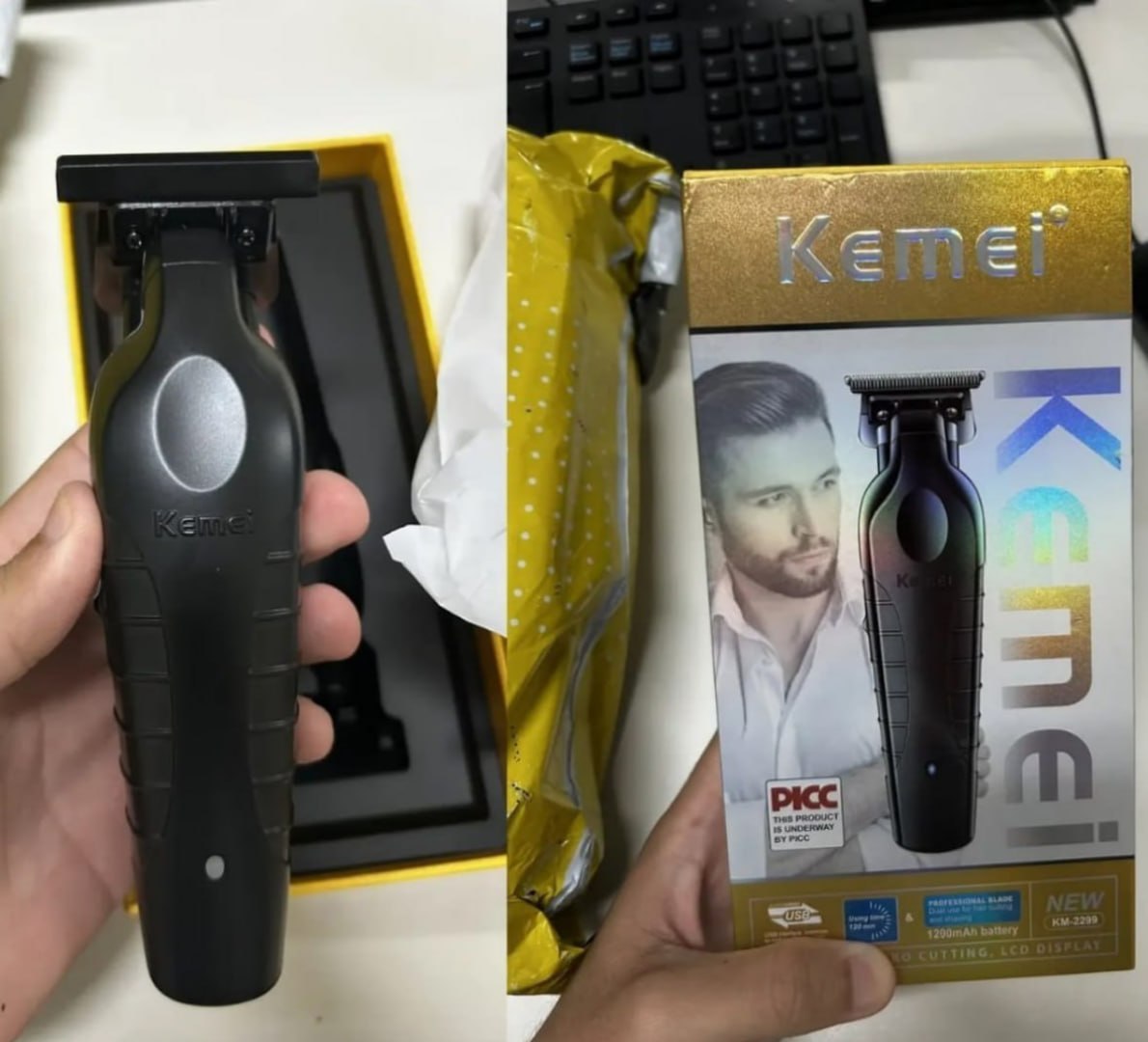 🪒 Máquina De Acabamento Profissional Kemei Km-2299
