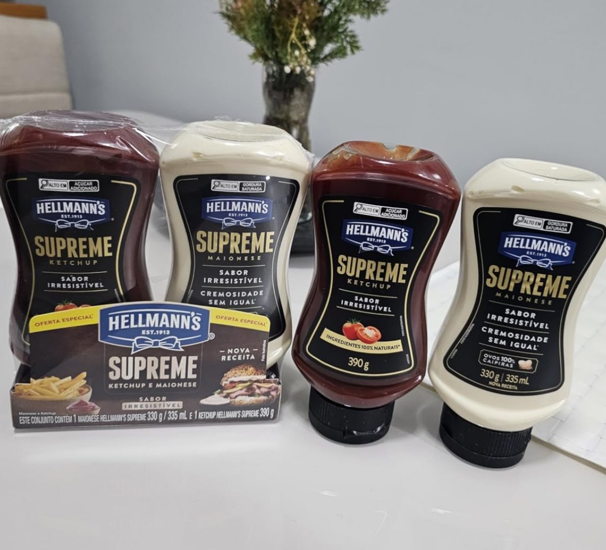✅ Kit Hellmann's Supreme Ketchup 390g + Maionese 330g