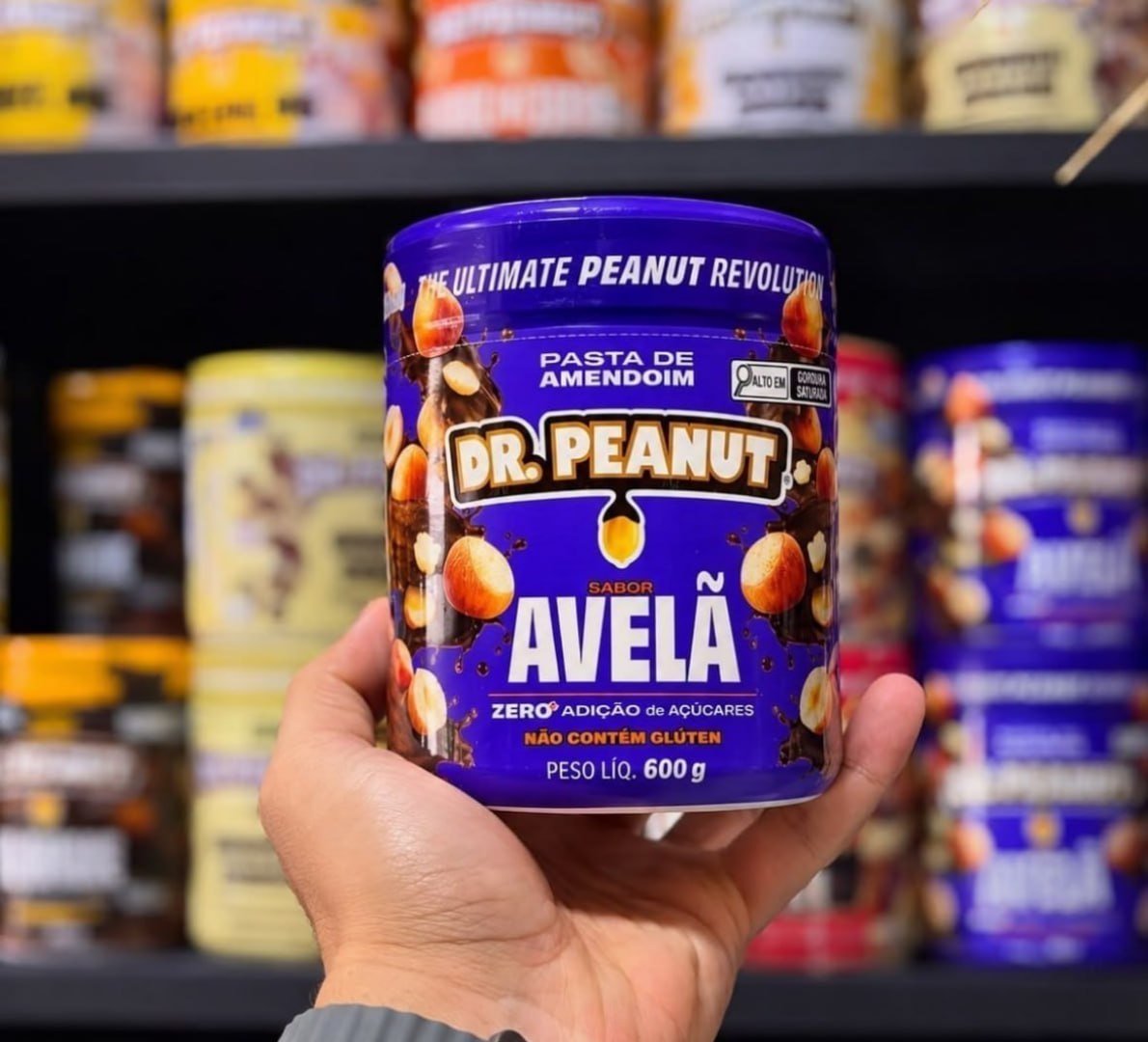 🥜 Pasta de Amendoim Avelã 600g C/ Whey Protein - Dr. Peanut