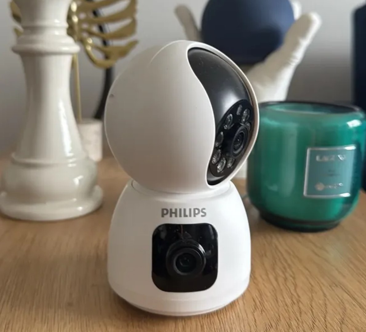 📹 Câmera De Segurança Philips Wifi Dupla Lente Full Hd 2mp Visão Noturna