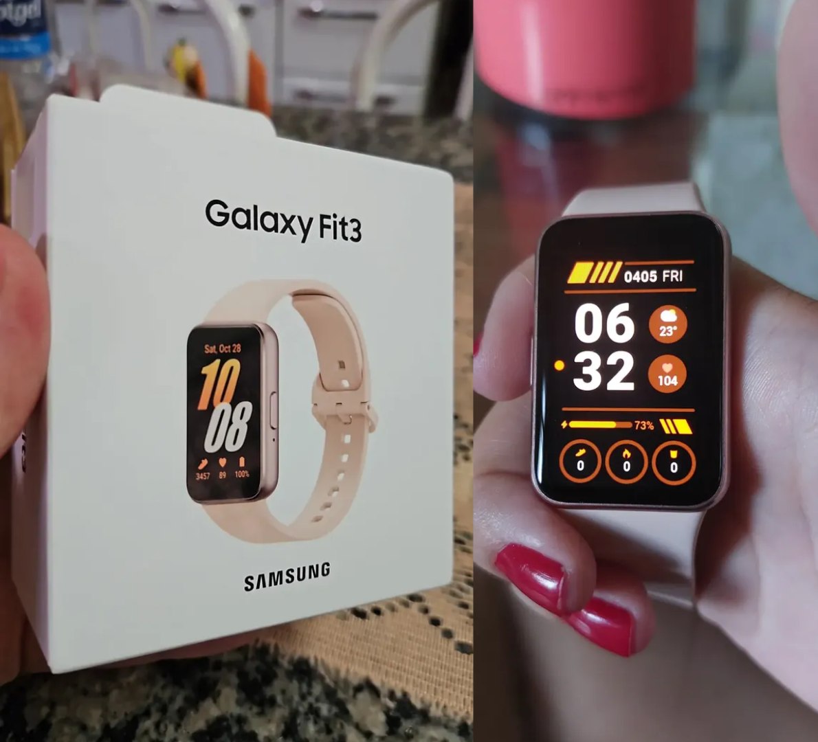 ⌚️ Smartwatch Samsung Galaxy Fit3 Display 1.6" Rosé