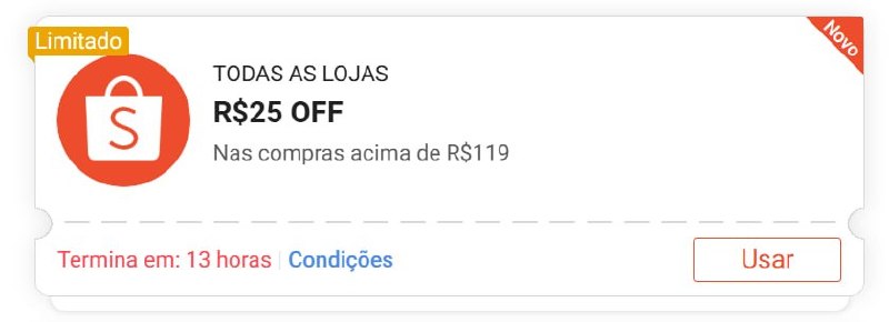 🚨 NOVO CUPOM SHOPEE 🚨