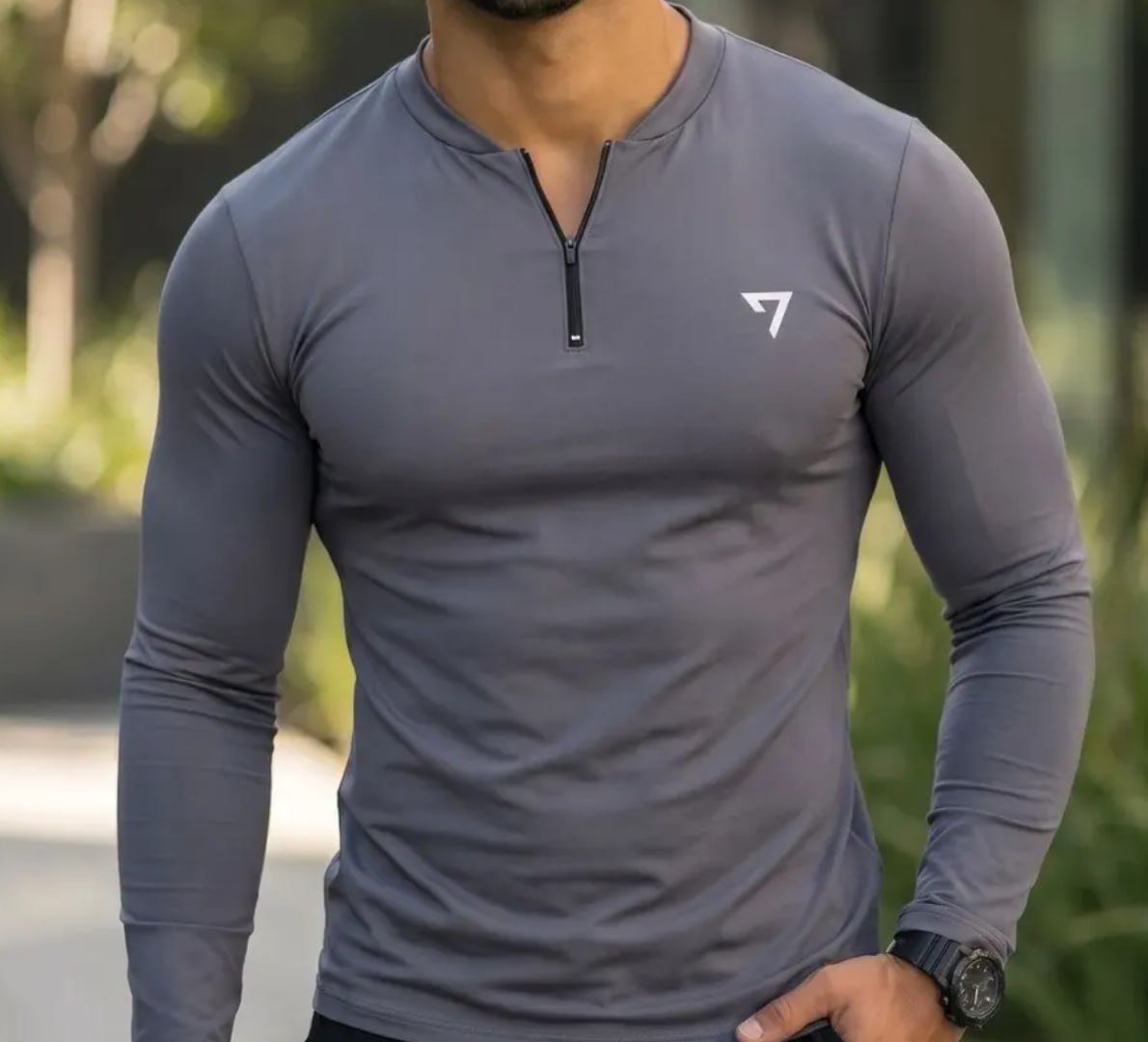 👕 Camisa Térmica Segunda Pele Manga Longa Com Zíper