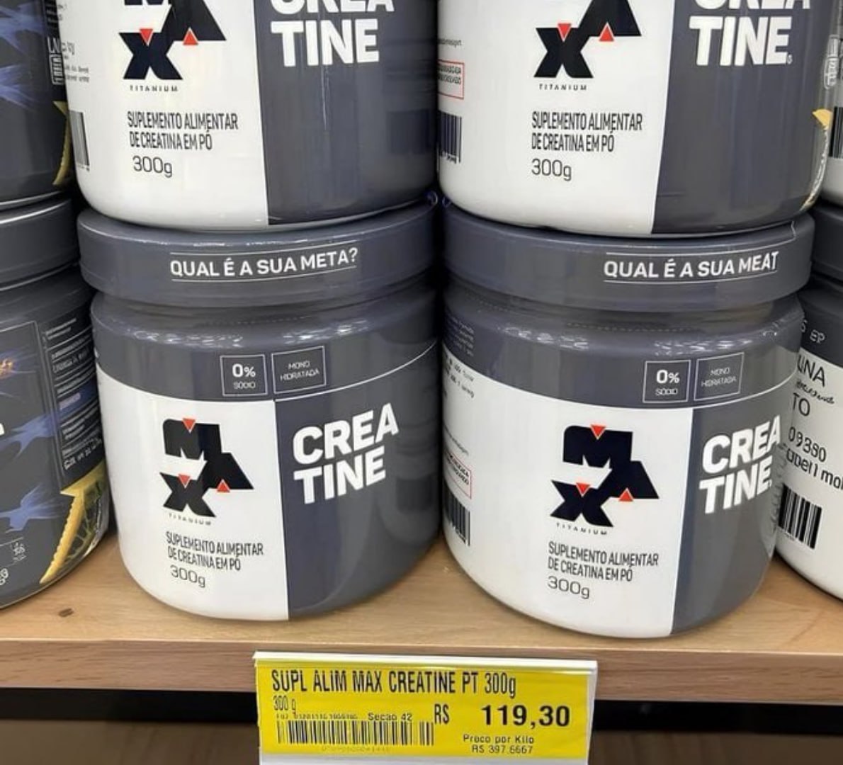 ✅ Creatina Max Titanium 300g