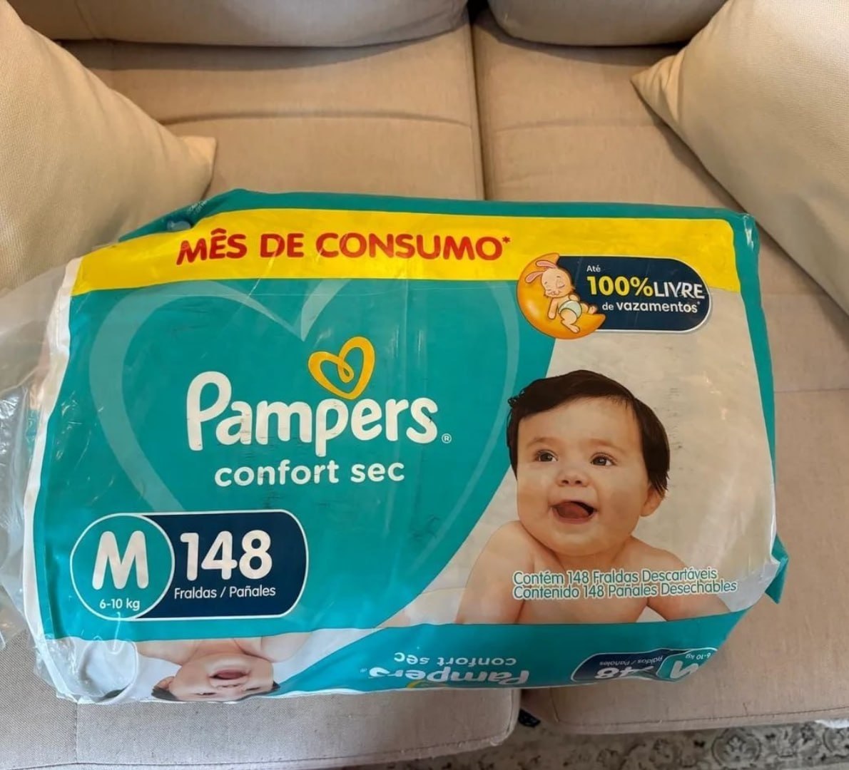 🤰 Fralda Pampers Confort Sec Jumbo Plus M 148 un