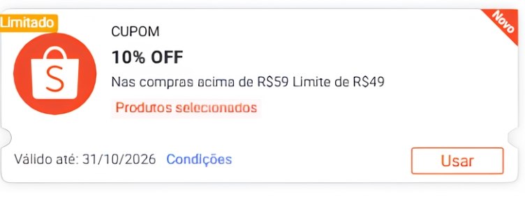 🚨 NOVO CUPOM SHOPEE 🚨