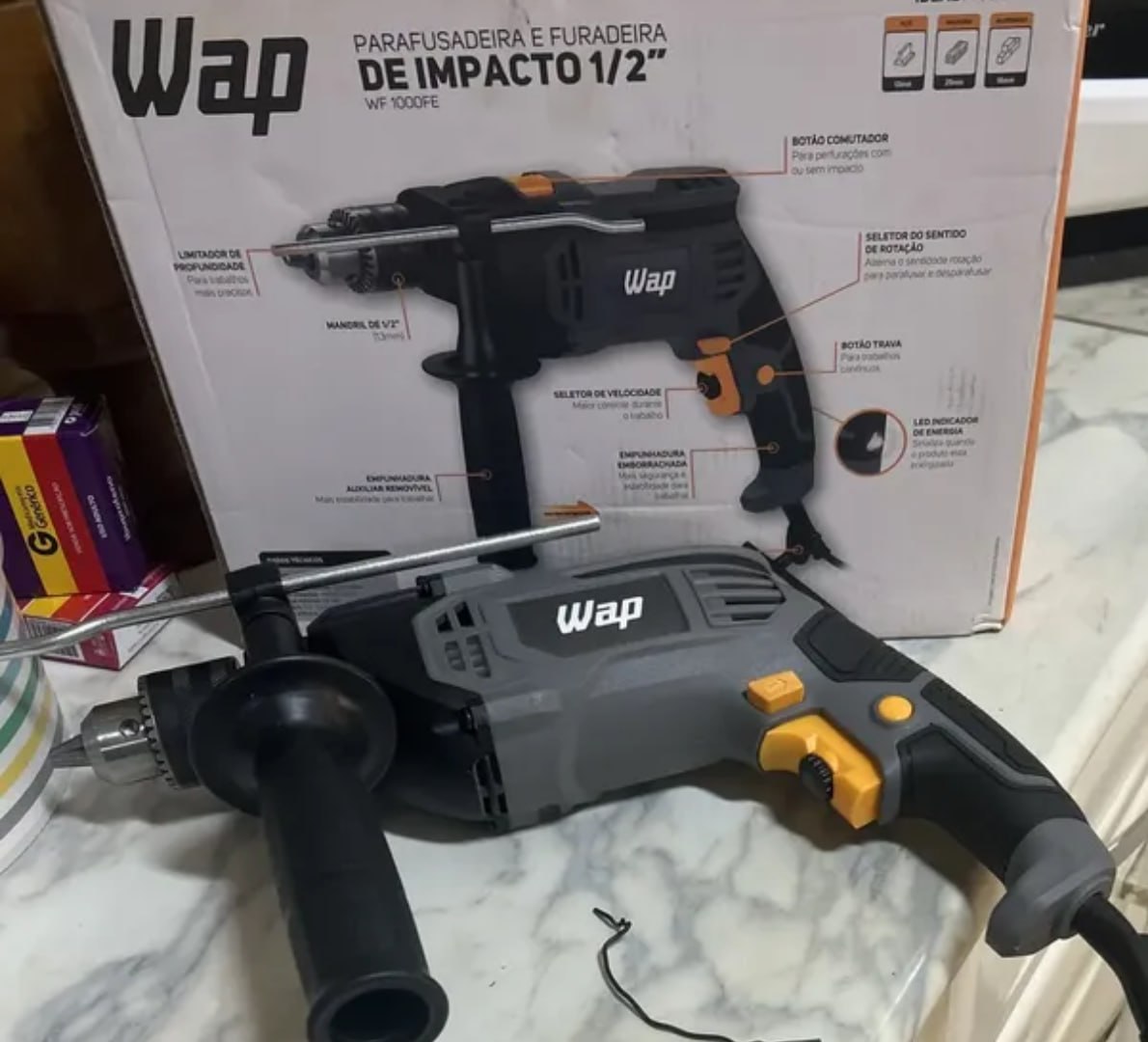 ✅ Parafusadeira Furadeira de Impacto 1000W 220V Wap