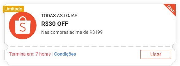 🚨 NOVO CUPOM SHOPEE