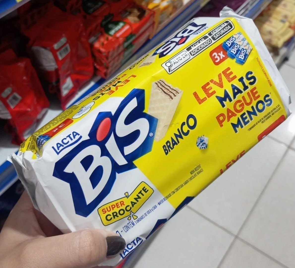 🍫 Lacta Bis Laka Chocolate Branco Kit 3 Unids. 100,8g