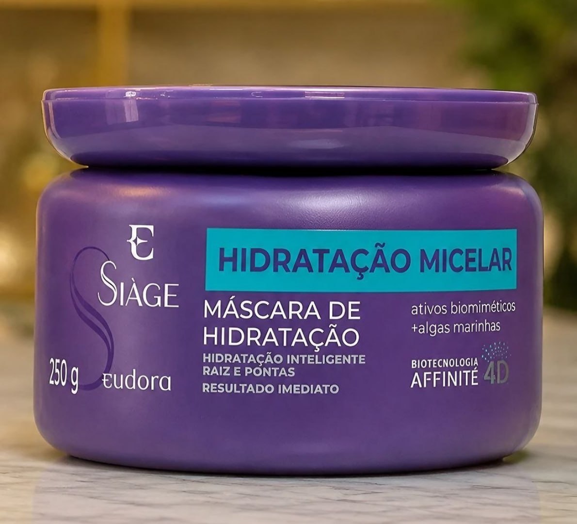 ✅ Eudora Siàge Hidratação Micelar Máscara Capilar 250g