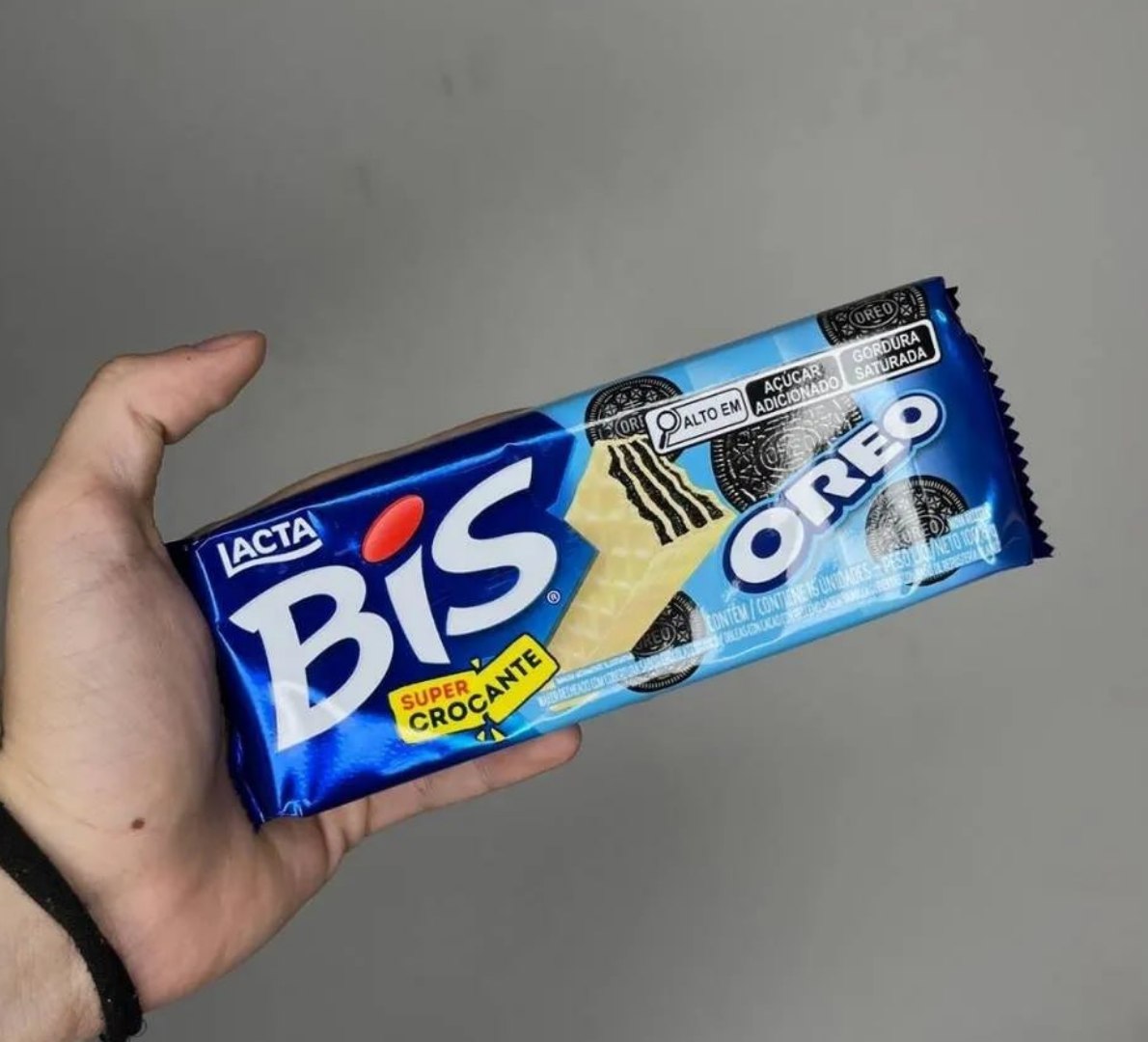 🍫 Wafer Oreo Cobertura Chocolate Branco Lacta Bis Pacote 100,8g