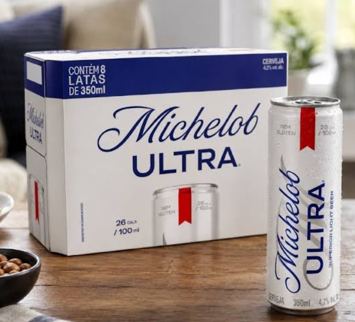 🍺 Cerveja Michelob Ultra Lata 350ml - 8 unidades