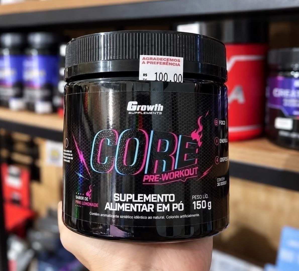 ⚡️ Pré-Treino Core 150g Growth Supplements