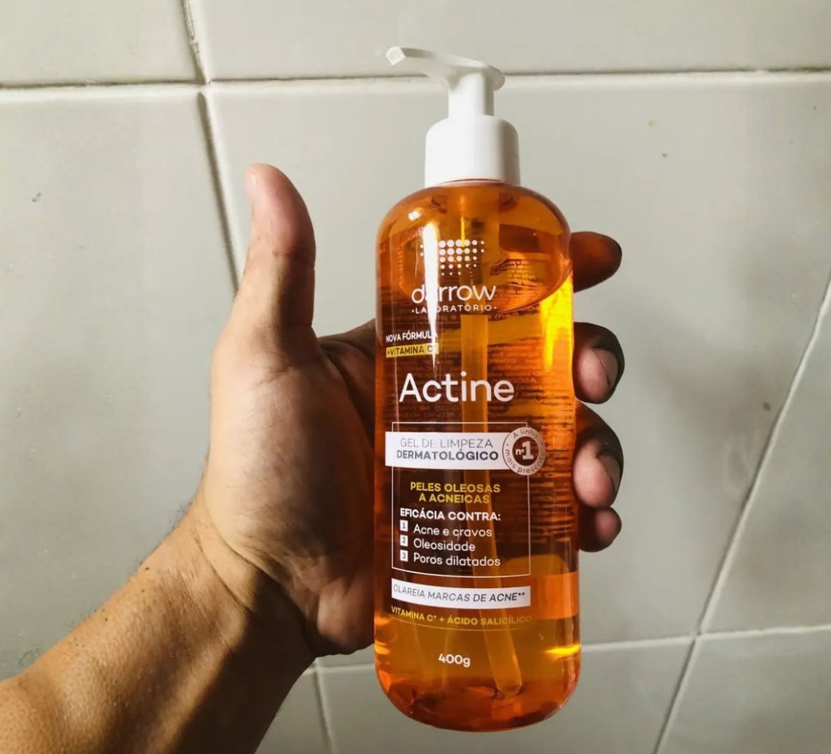 🧴 Gel de Limpeza Facial Darrow Actine Pele Oleosa e Acneica 400g