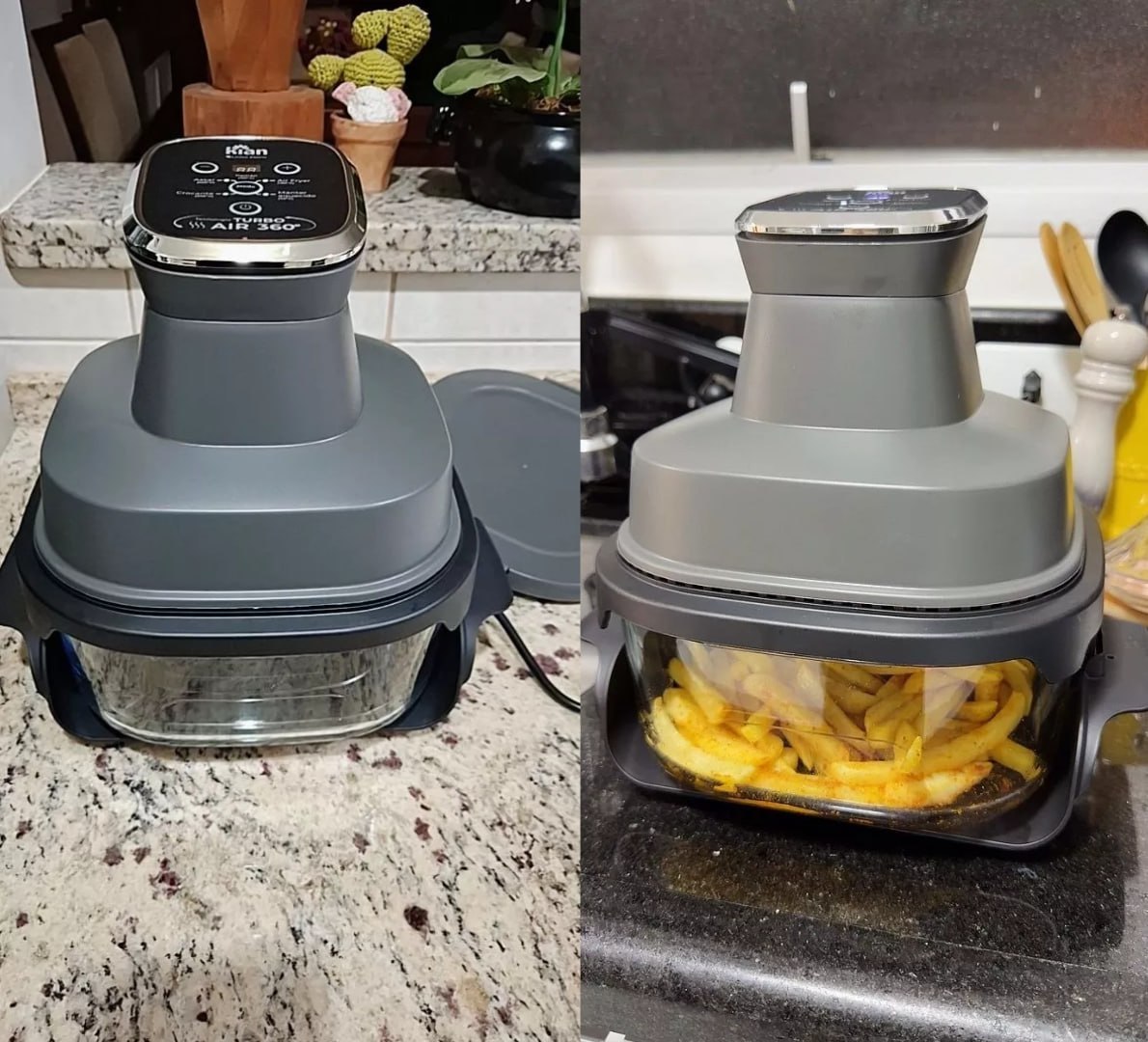 ✅ Fritadeira Elétrica com Cesto de Vidro e Tampa Kian 4L